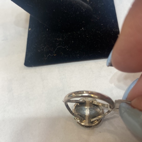 Peruvian Fire Opal and Sterling Silver Ring🌺 - Picture 3 of 5